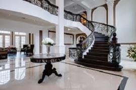 Stair case of dark Emperador